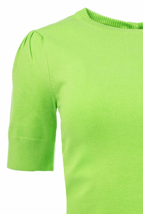 QUINTY 24 12 SS FLAT KNIT 25S1U10628 Green Flash